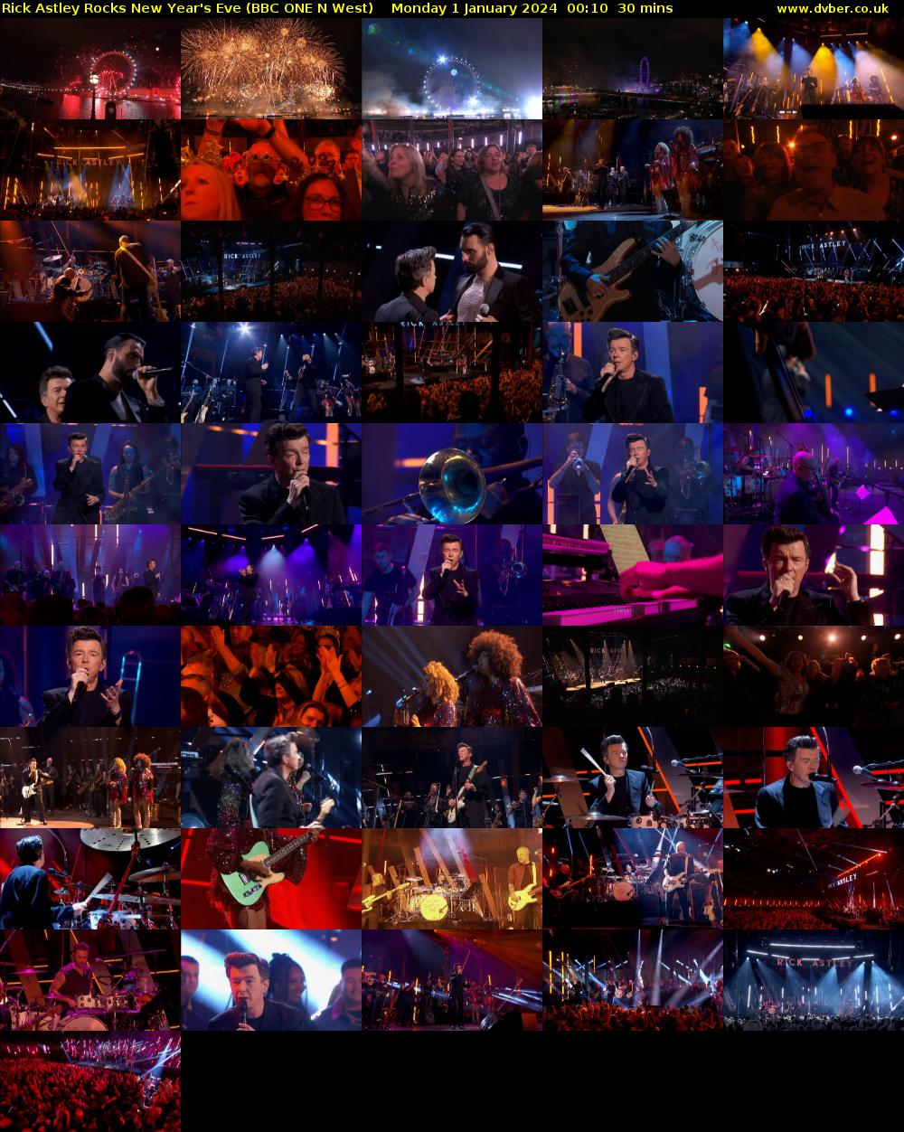 Rick Astley Rocks New Year's Eve (BBC ONE N West) Monday 1 January 2024 00:10 - 00:40