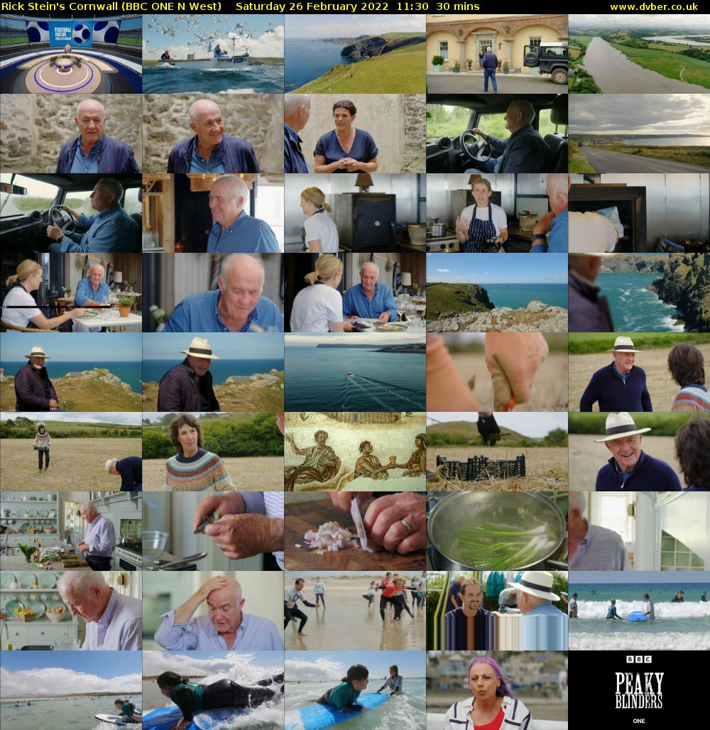 Rick Stein's Cornwall (BBC ONE N West) Saturday 26 February 2022 11:30 - 12:00