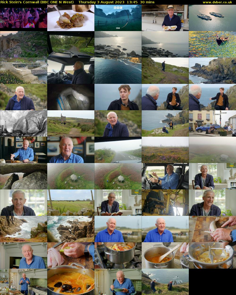 Rick Stein's Cornwall (BBC ONE N West) Thursday 3 August 2023 13:45 - 14:15