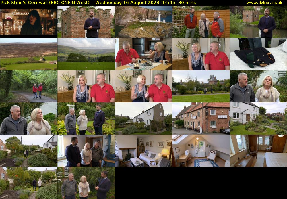 Rick Stein's Cornwall (BBC ONE N West) Wednesday 16 August 2023 14:45 - 15:15