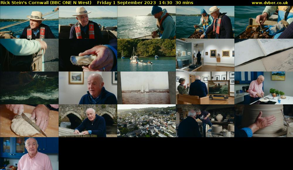 Rick Stein's Cornwall (BBC ONE N West) Friday 1 September 2023 14:30 - 15:00