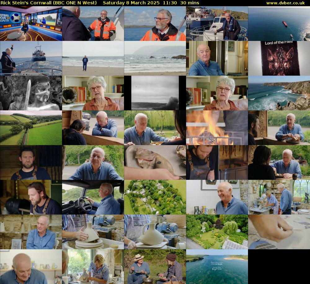 Rick Stein's Cornwall (BBC ONE N West) Saturday 8 March 2025 11:30 - 12:00