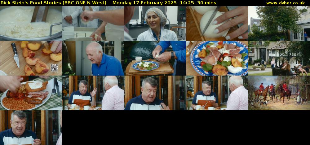 Rick Stein's Food Stories (BBC ONE N West) Monday 17 February 2025 14:25 - 14:55