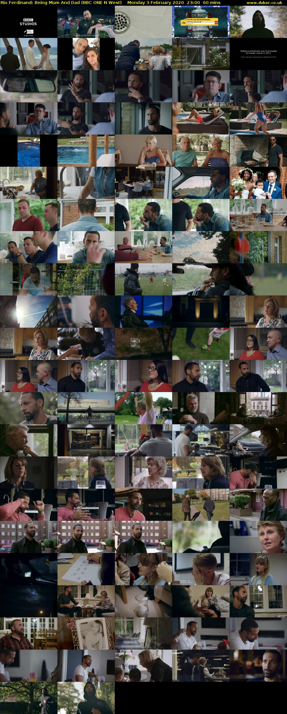 Rio Ferdinand: Being Mum and Dad (BBC ONE N West) Monday 3 February 2020 23:00 - 00:00