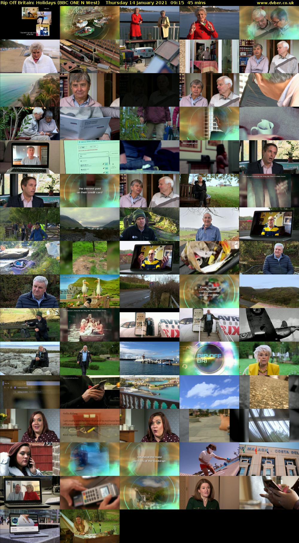 Rip Off Britain: Holidays (BBC ONE N West) Thursday 14 January 2021 09:15 - 10:00