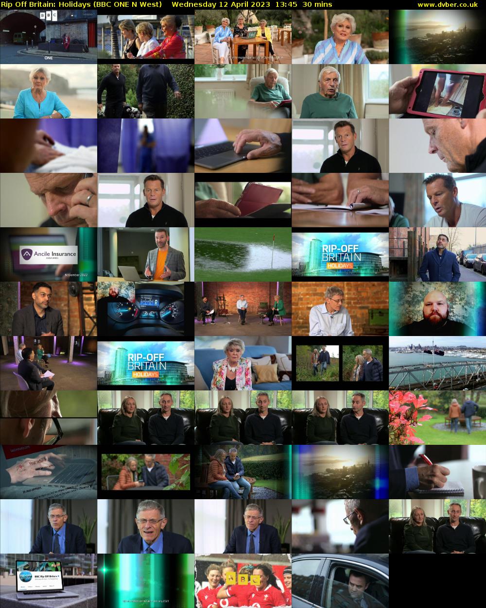 Rip Off Britain: Holidays (BBC ONE N West) Wednesday 12 April 2023 13:45 - 14:15