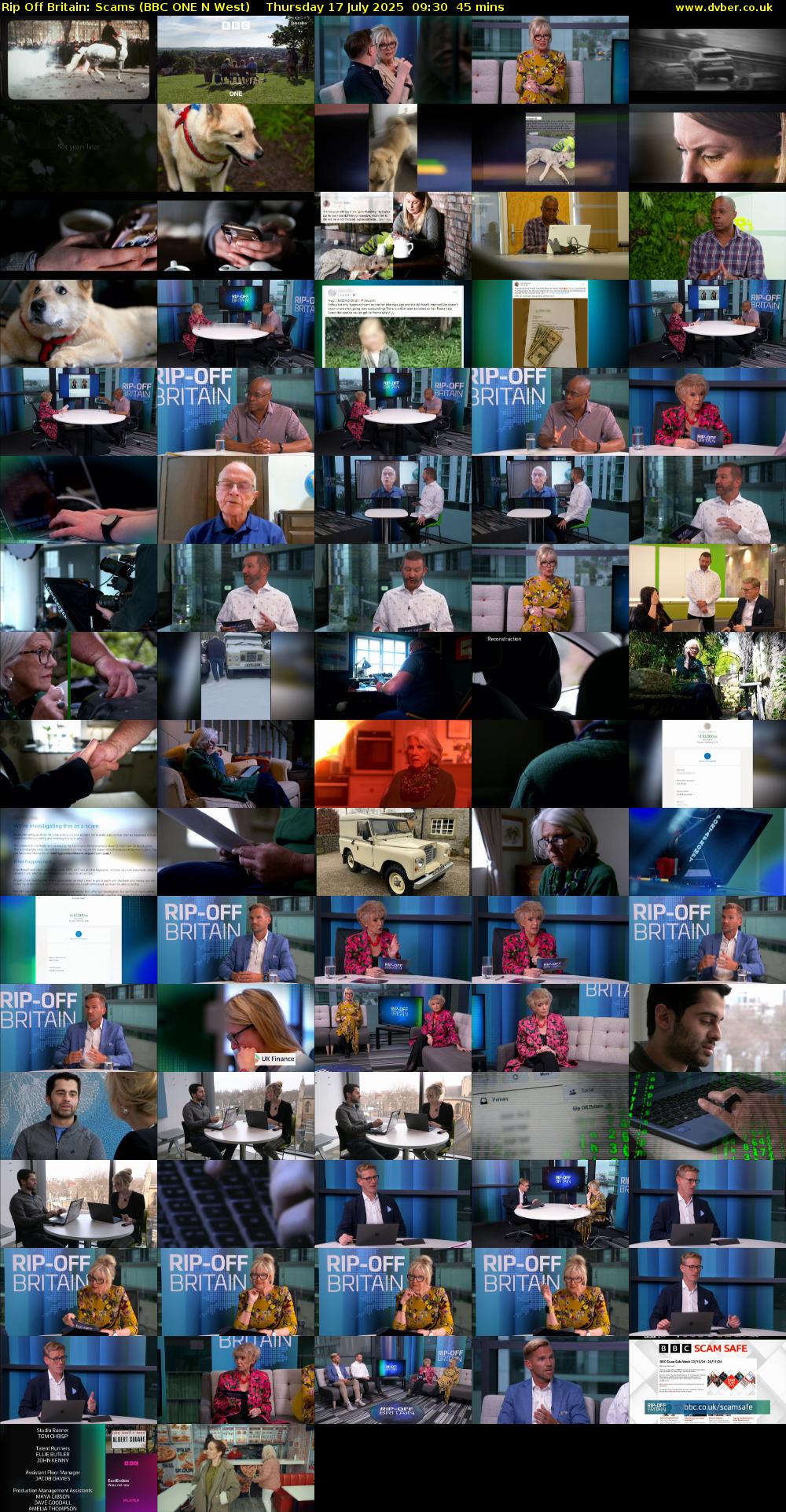 Rip Off Britain: Scams (BBC ONE N West) Thursday 17 July 2025 09:30 - 10:15