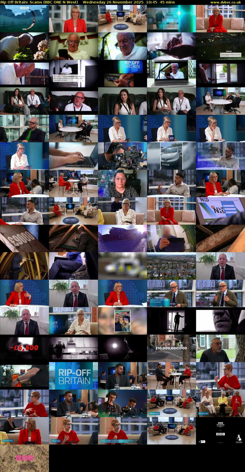 Rip Off Britain: Scams (BBC ONE N West) Wednesday 26 November 2025 10:45 - 11:30