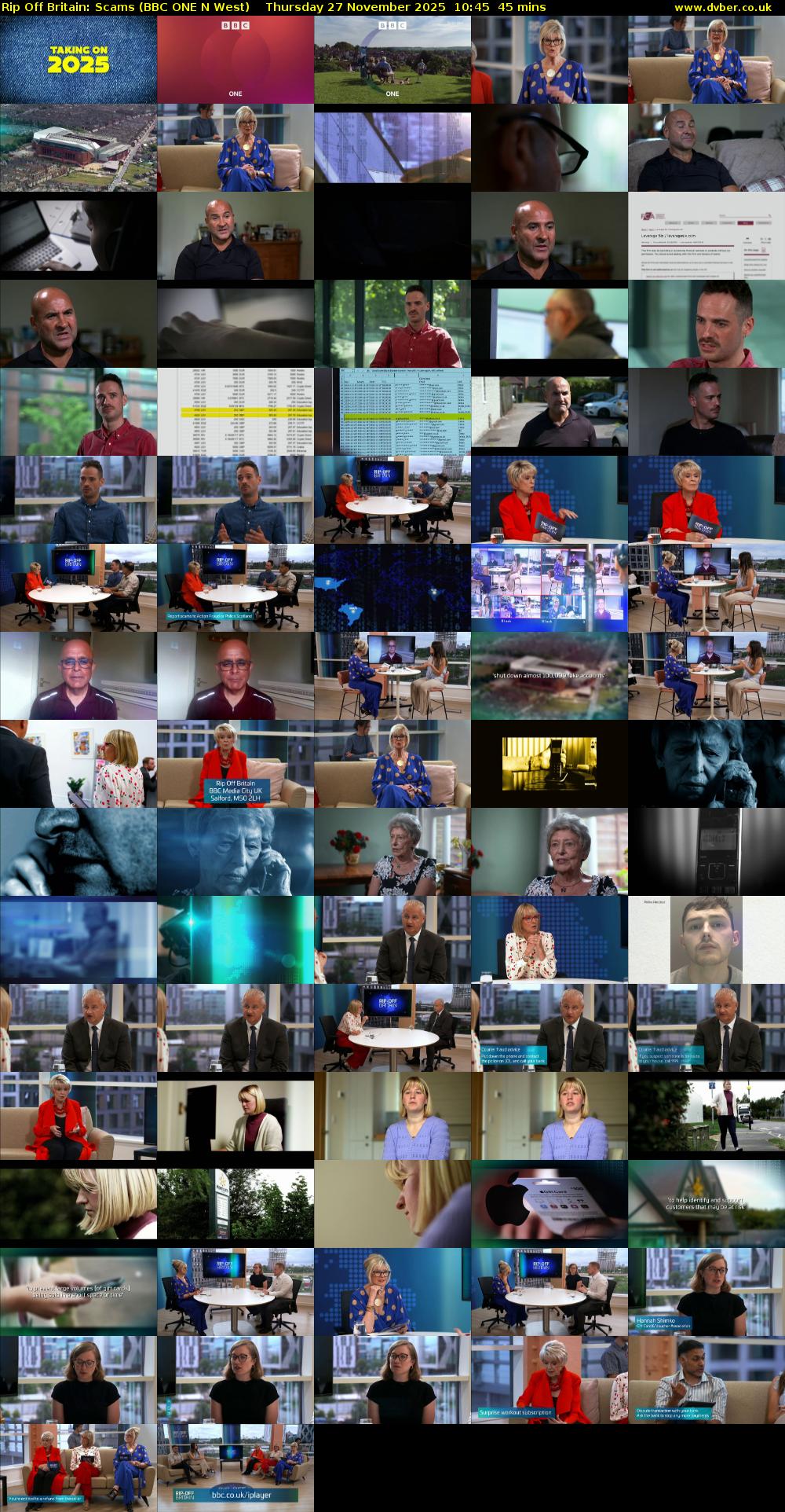 Rip Off Britain: Scams (BBC ONE N West) Thursday 27 November 2025 10:45 - 11:30
