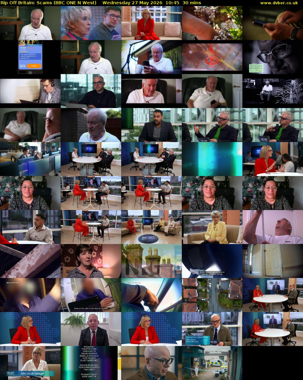 Rip Off Britain: Scams (BBC ONE N West) Wednesday 27 May 2026 10:45 - 11:15