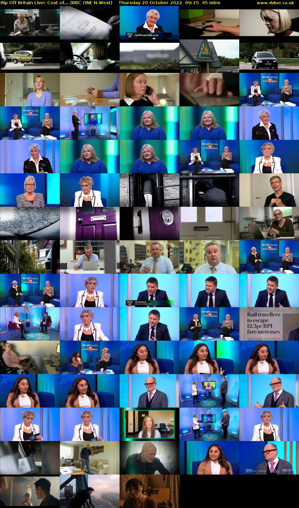 Rip Off Britain Live: Cost of... (BBC ONE N West) Thursday 20 October 2022 09:15 - 10:00