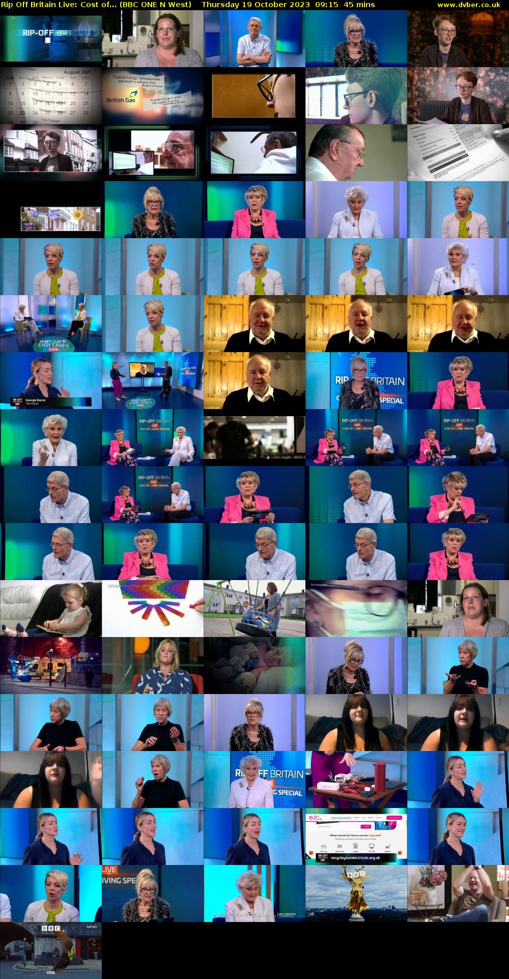 Rip Off Britain Live: Cost of... (BBC ONE N West) Thursday 19 October 2023 09:15 - 10:00