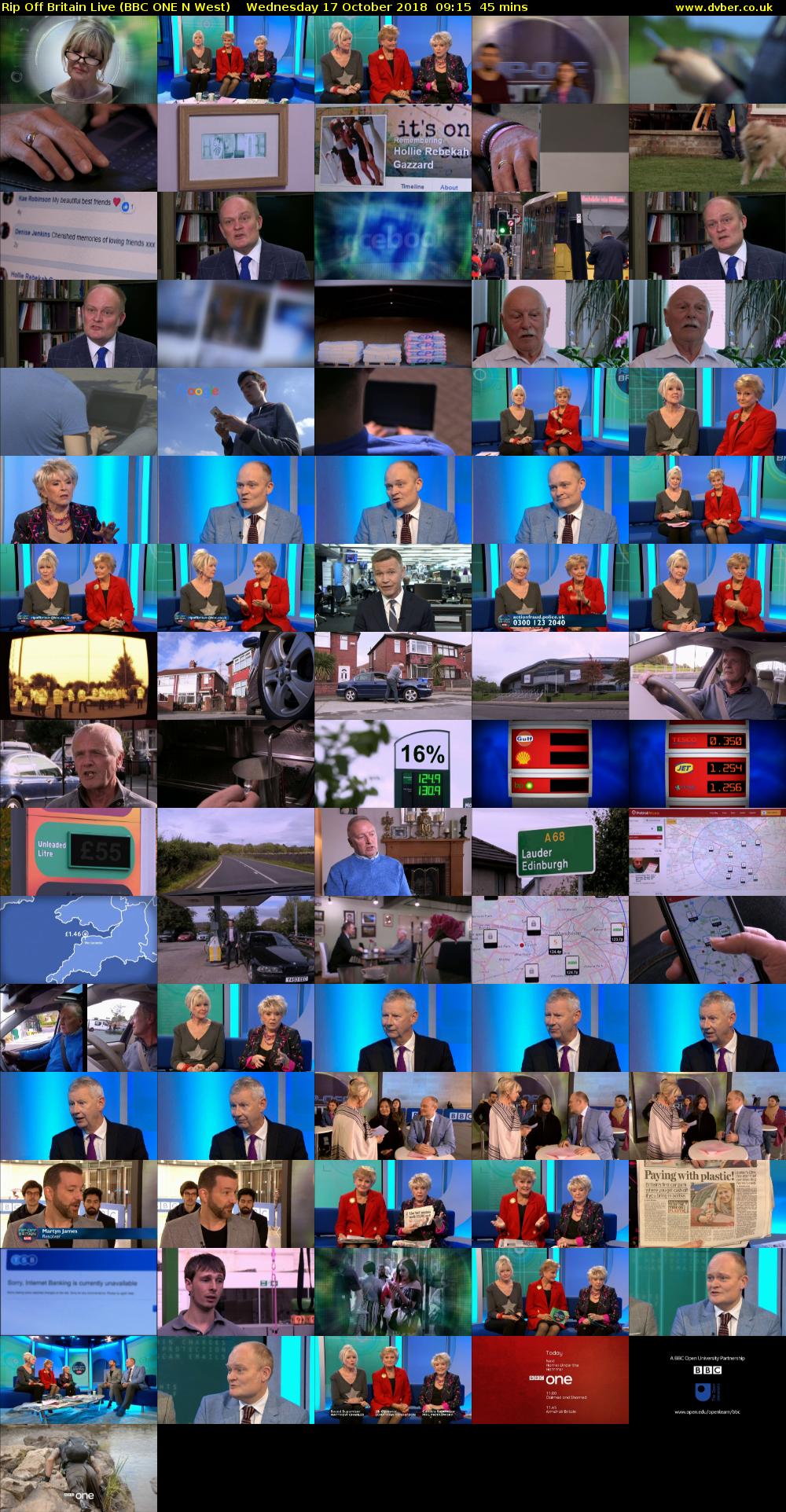 Rip Off Britain Live (BBC ONE N West) Wednesday 17 October 2018 09:15 - 10:00