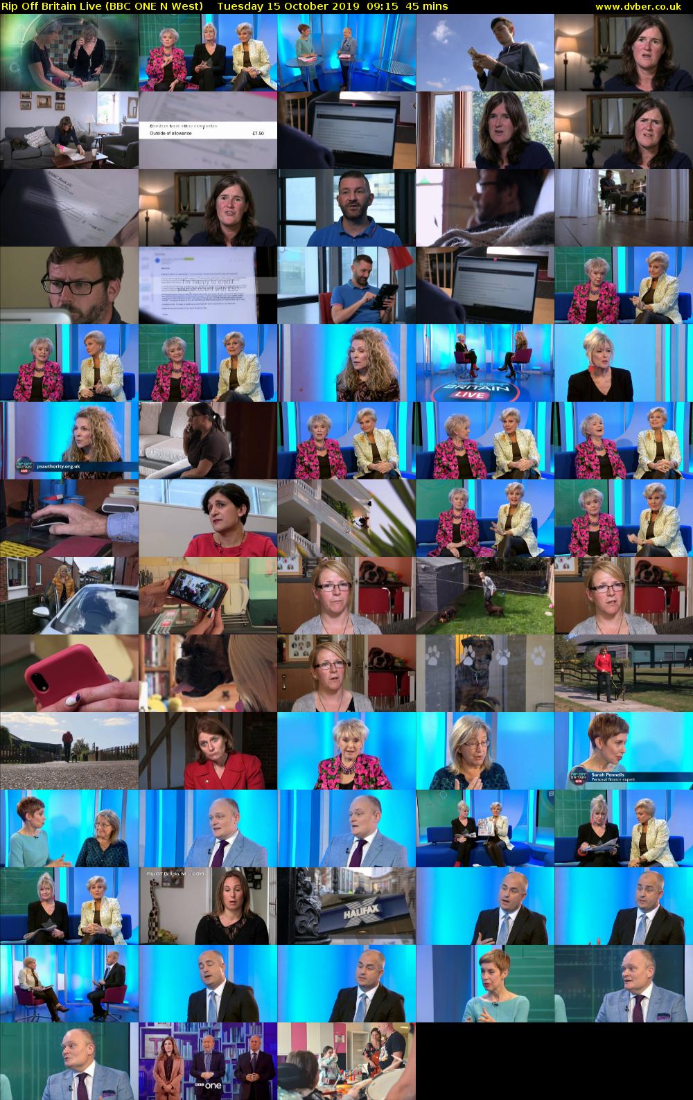 Rip Off Britain Live (BBC ONE N West) Tuesday 15 October 2019 09:15 - 10:00