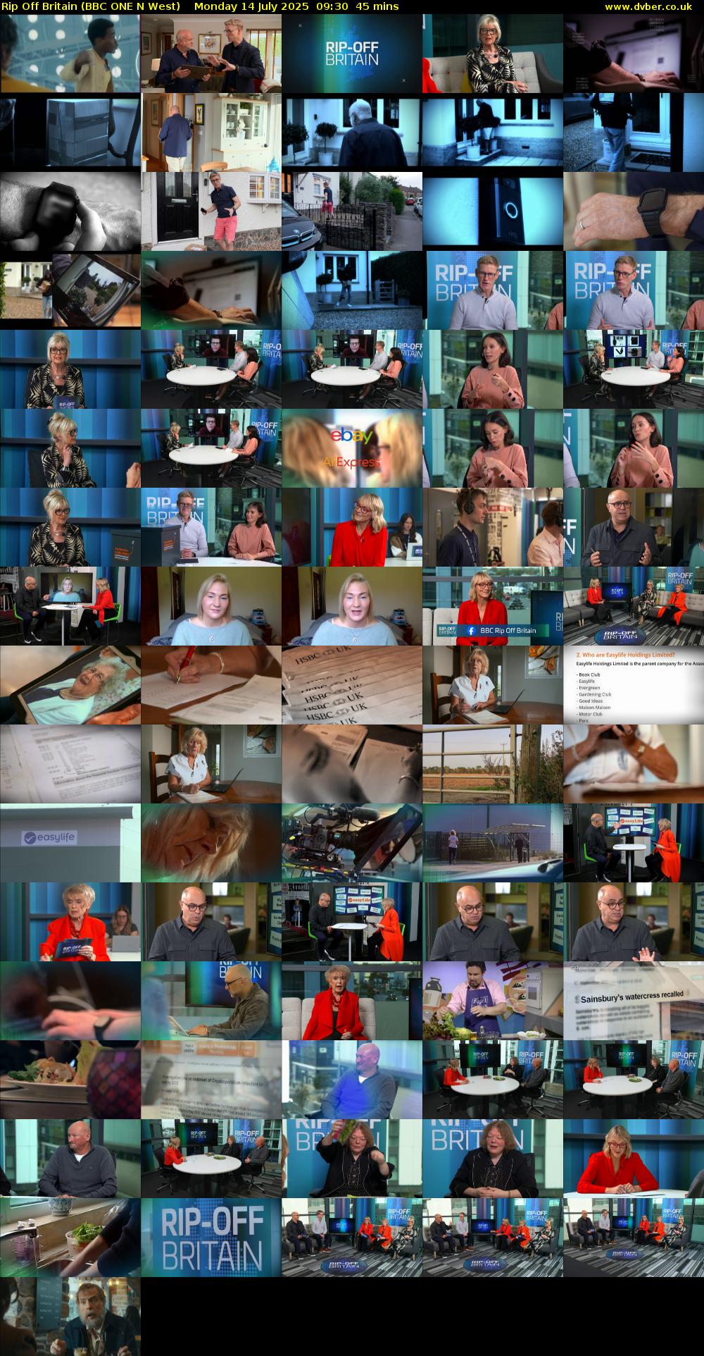 Rip Off Britain (BBC ONE N West) Monday 14 July 2025 09:30 - 10:15