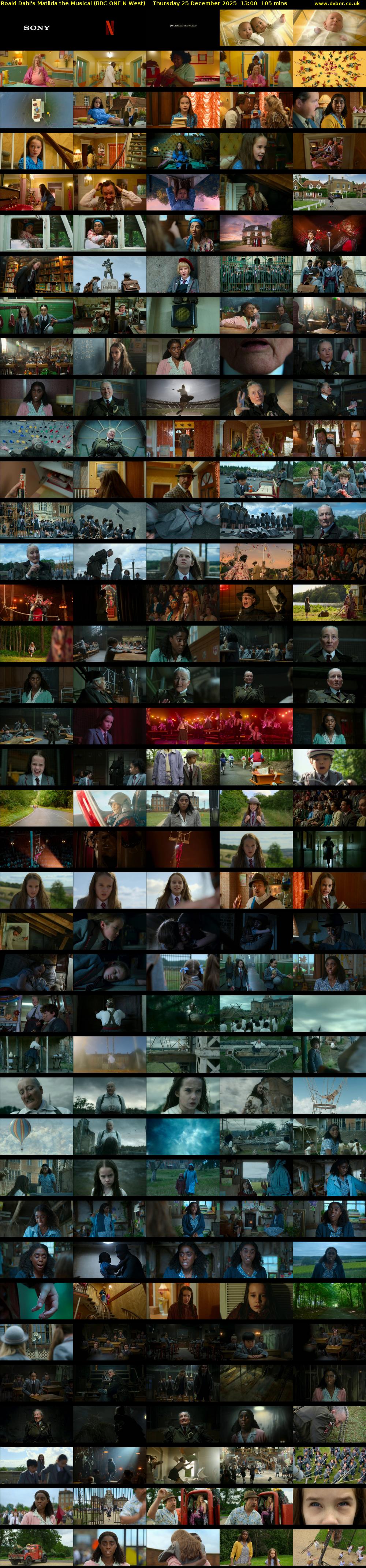 Roald Dahl's Matilda the Musical (BBC ONE N West) Thursday 25 December 2025 13:00 - 14:45