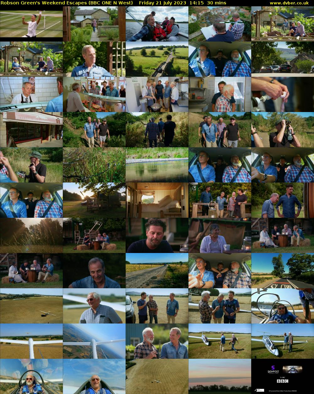 Robson Green's Weekend Escapes (BBC ONE N West) Friday 21 July 2023 14:15 - 14:45