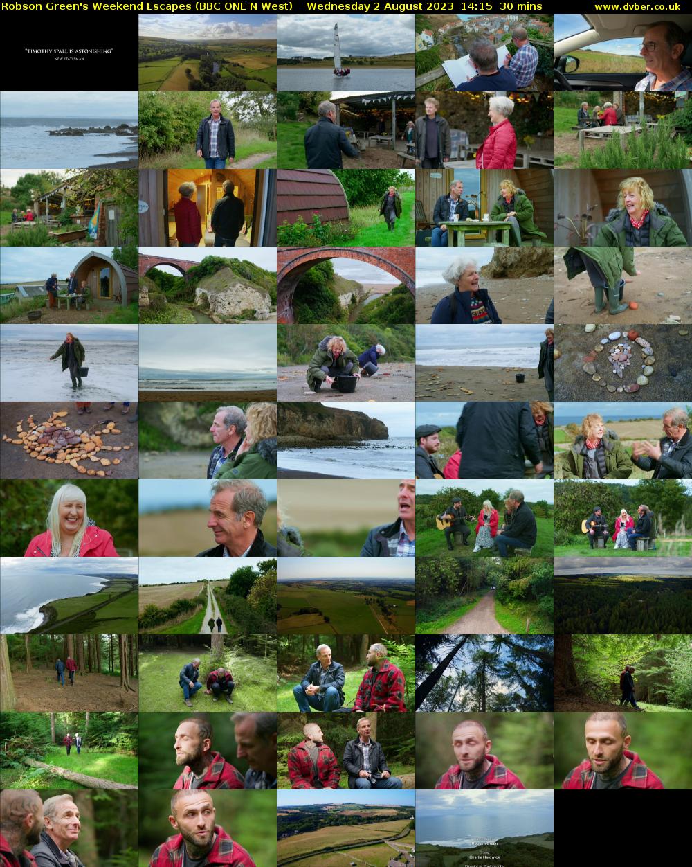 Robson Green's Weekend Escapes (BBC ONE N West) Wednesday 2 August 2023 14:15 - 14:45