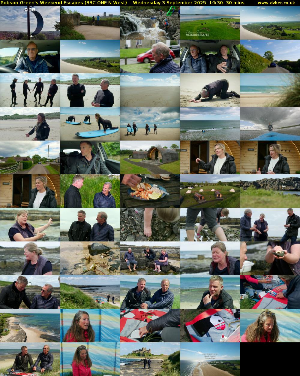 Robson Green's Weekend Escapes (BBC ONE N West) Wednesday 3 September 2025 14:30 - 15:00