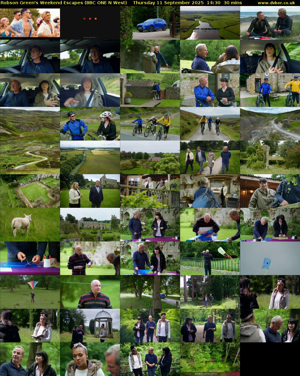 Robson Green's Weekend Escapes (BBC ONE N West) Thursday 11 September 2025 14:30 - 15:00