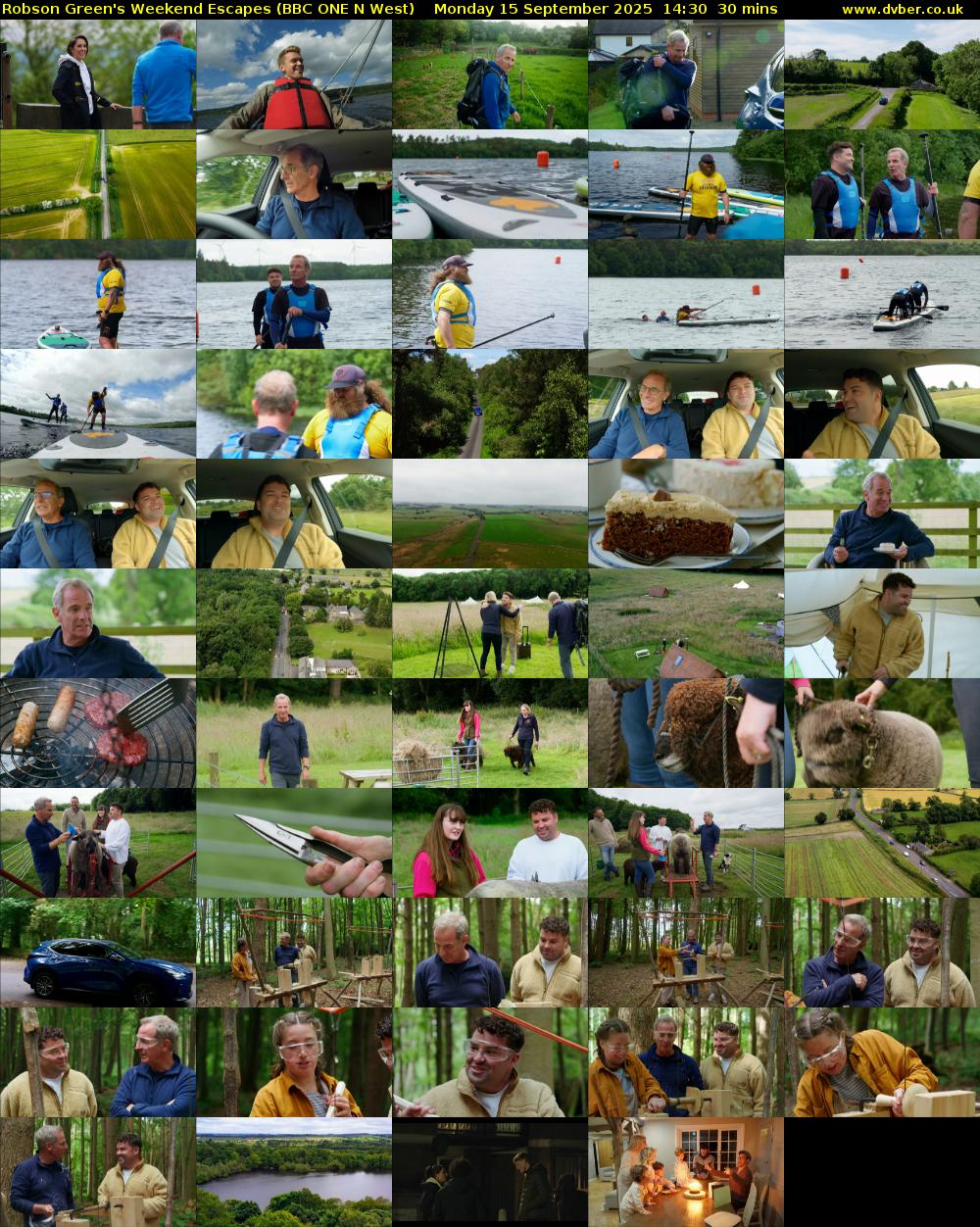 Robson Green's Weekend Escapes (BBC ONE N West) Monday 15 September 2025 14:30 - 15:00