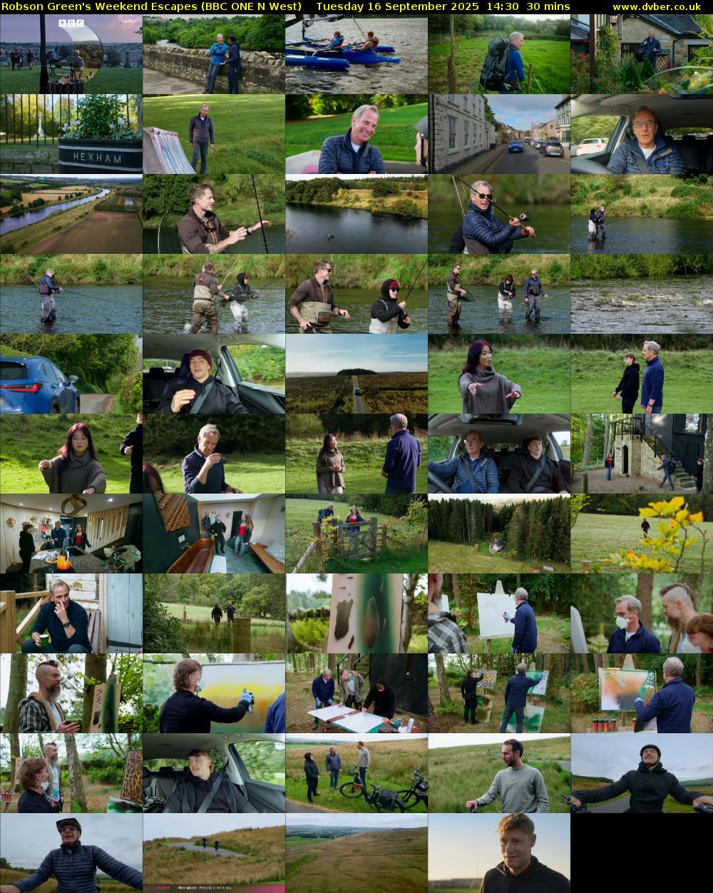Robson Green's Weekend Escapes (BBC ONE N West) Tuesday 16 September 2025 14:30 - 15:00