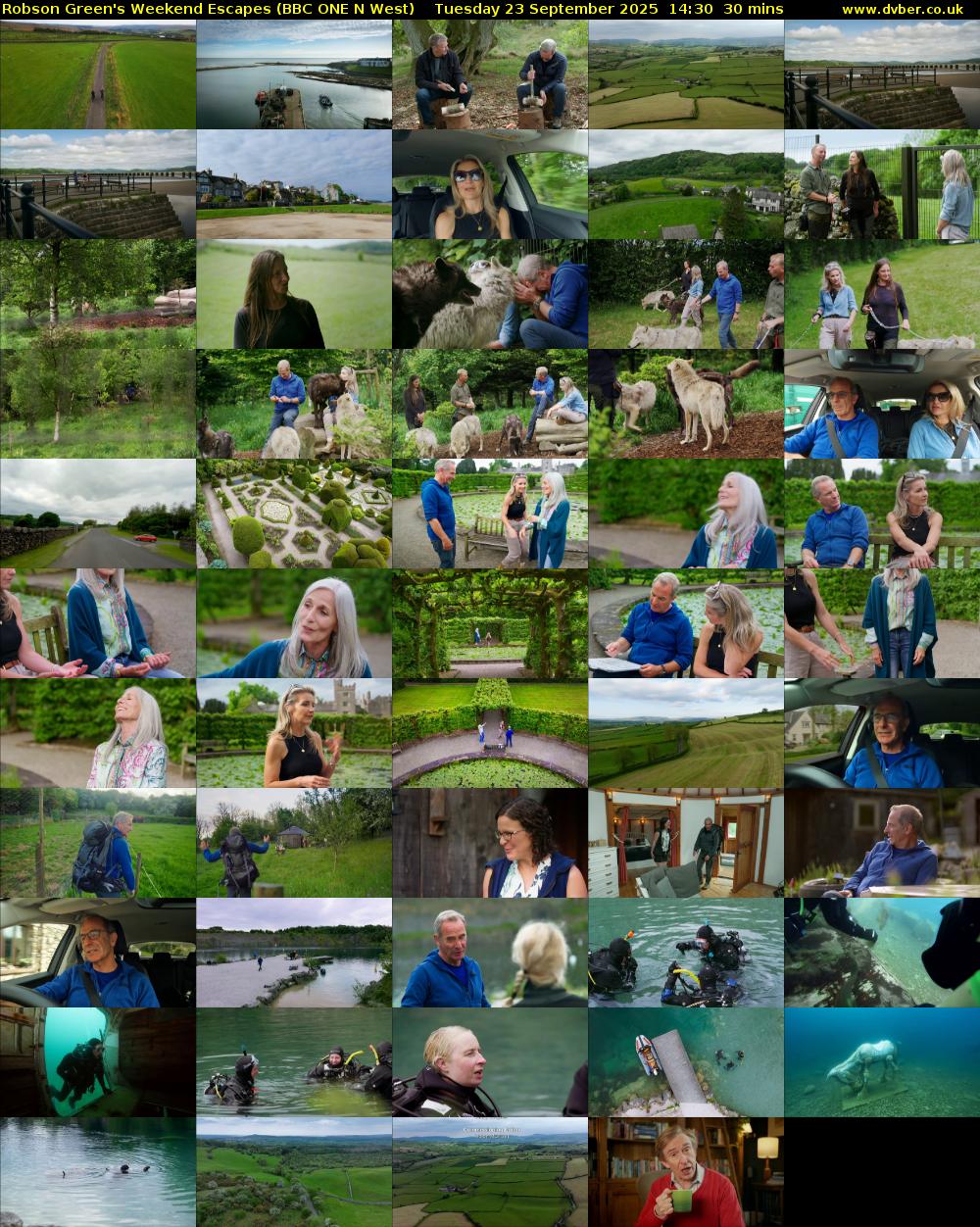 Robson Green's Weekend Escapes (BBC ONE N West) Tuesday 23 September 2025 14:30 - 15:00