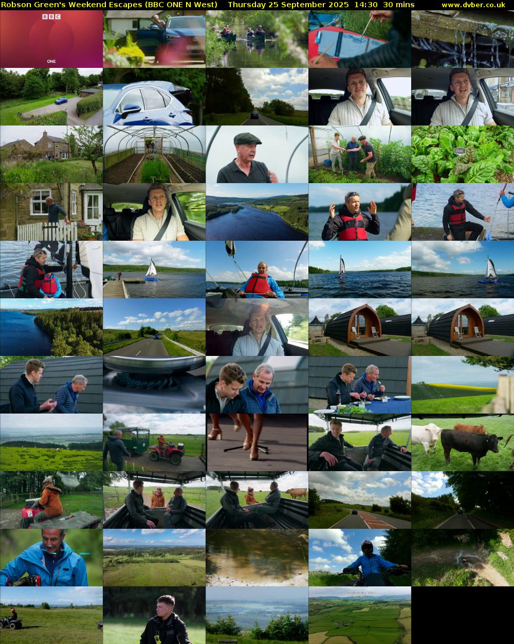 Robson Green's Weekend Escapes (BBC ONE N West) Thursday 25 September 2025 14:30 - 15:00