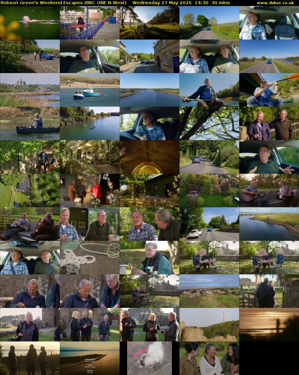 Robson Green's Weekend Escapes (BBC ONE N West) Wednesday 27 May 2026 14:30 - 15:00
