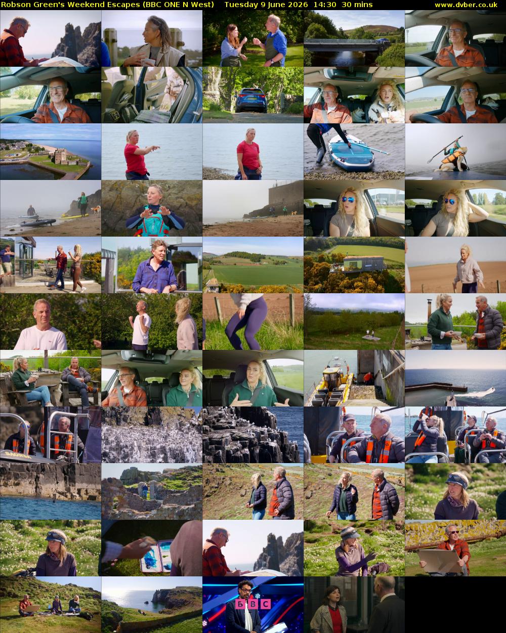 Robson Green's Weekend Escapes (BBC ONE N West) Tuesday 9 June 2026 14:30 - 15:00