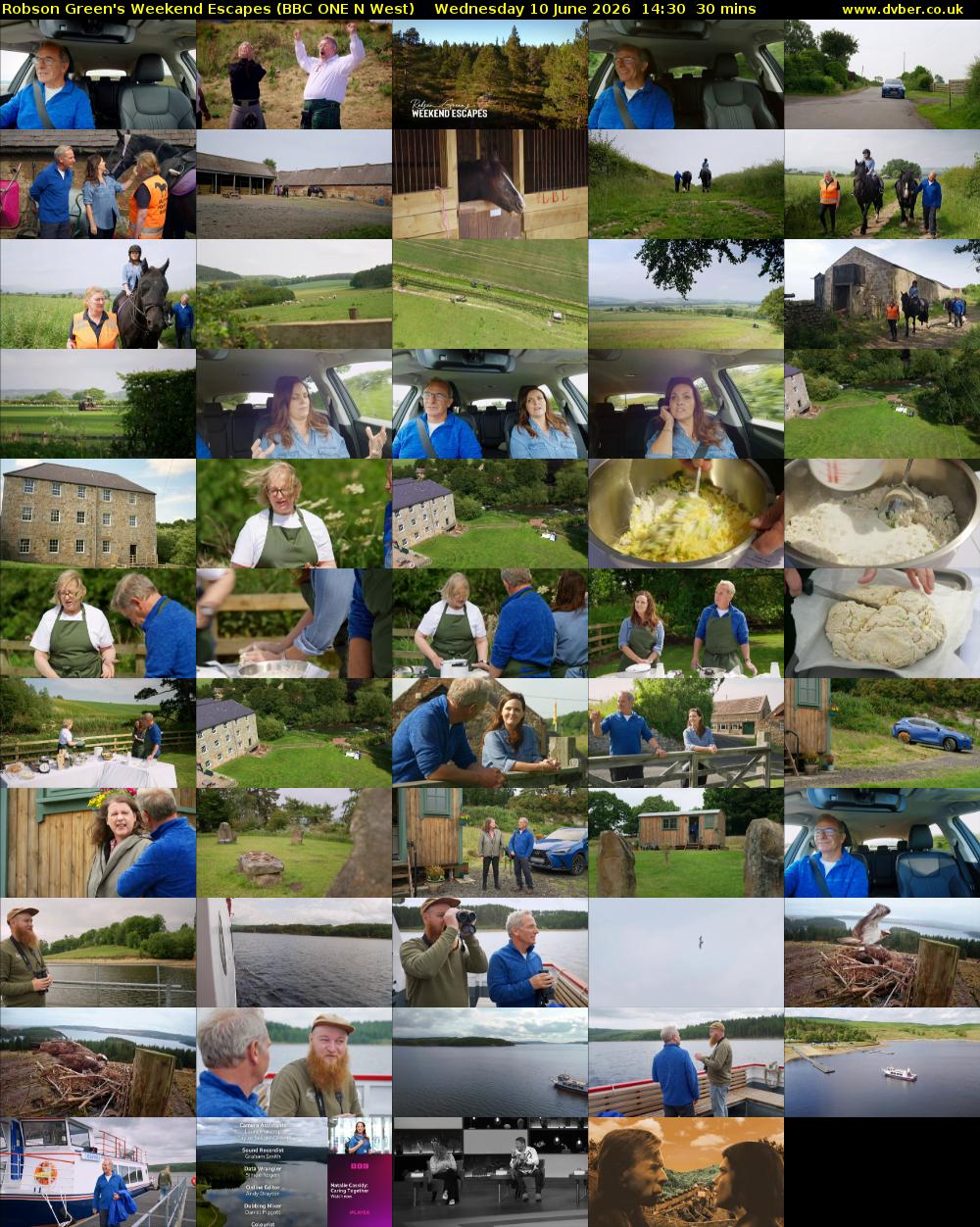 Robson Green's Weekend Escapes (BBC ONE N West) Wednesday 10 June 2026 14:30 - 15:00