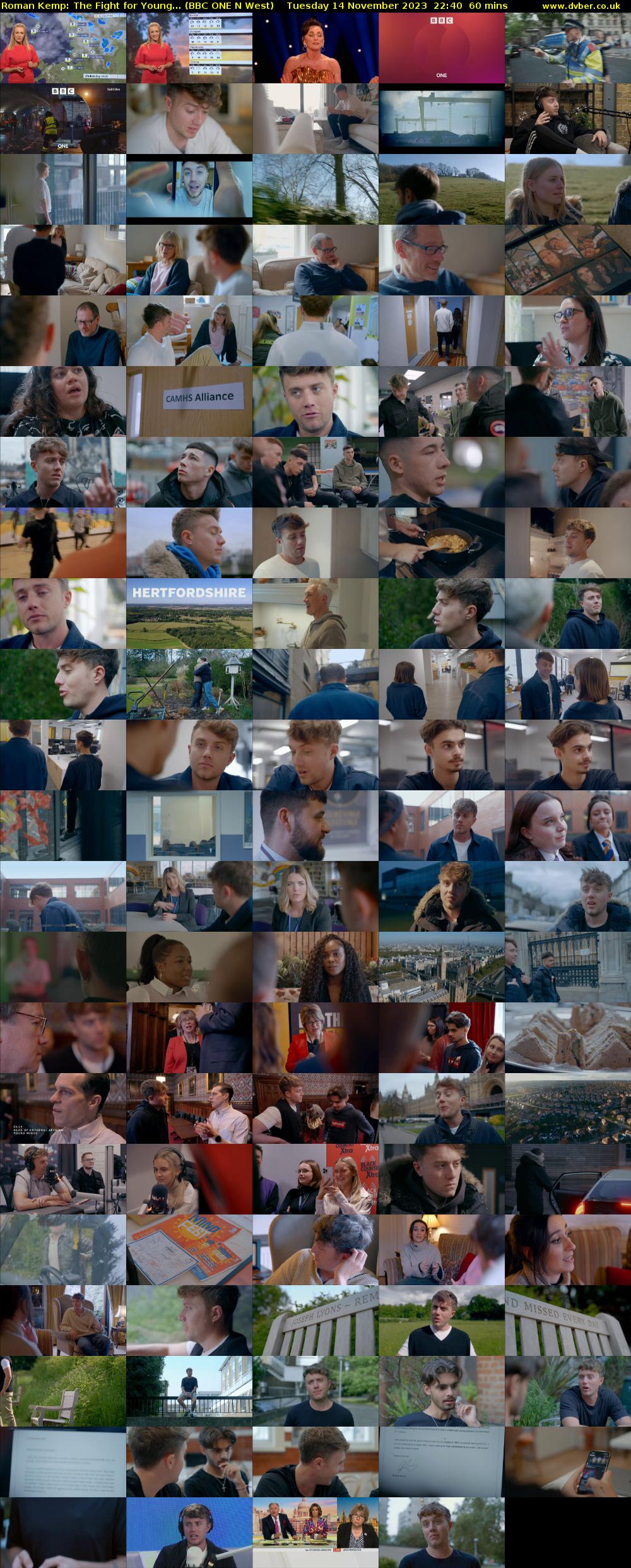 Roman Kemp: The Fight for Young... (BBC ONE N West) Tuesday 14 November 2023 22:40 - 23:40