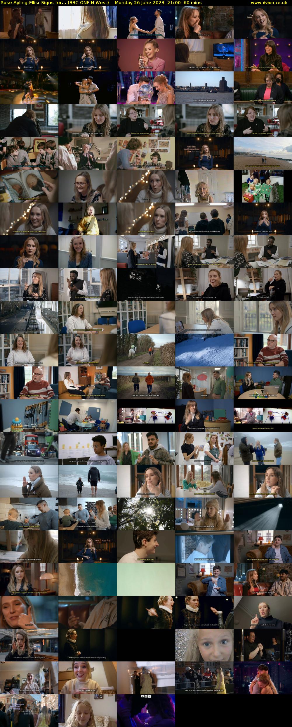 Rose Ayling-Ellis: Signs for... (BBC ONE N West) Monday 26 June 2023 21:00 - 22:00