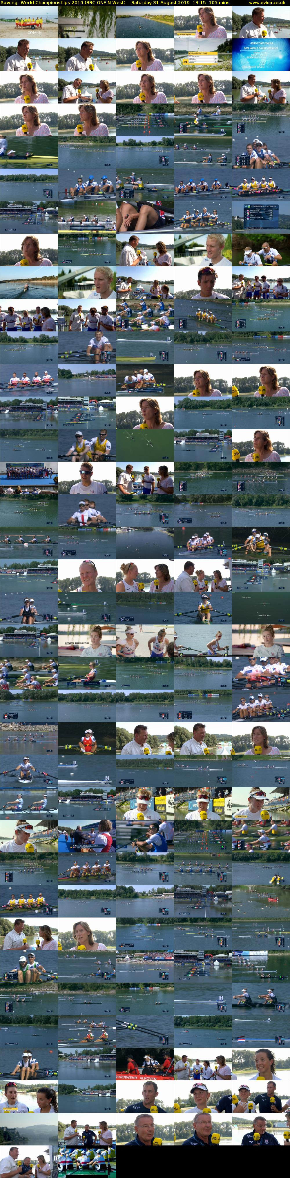 Rowing: World Championships 2019 (BBC ONE N West) Saturday 31 August 2019 13:15 - 15:00