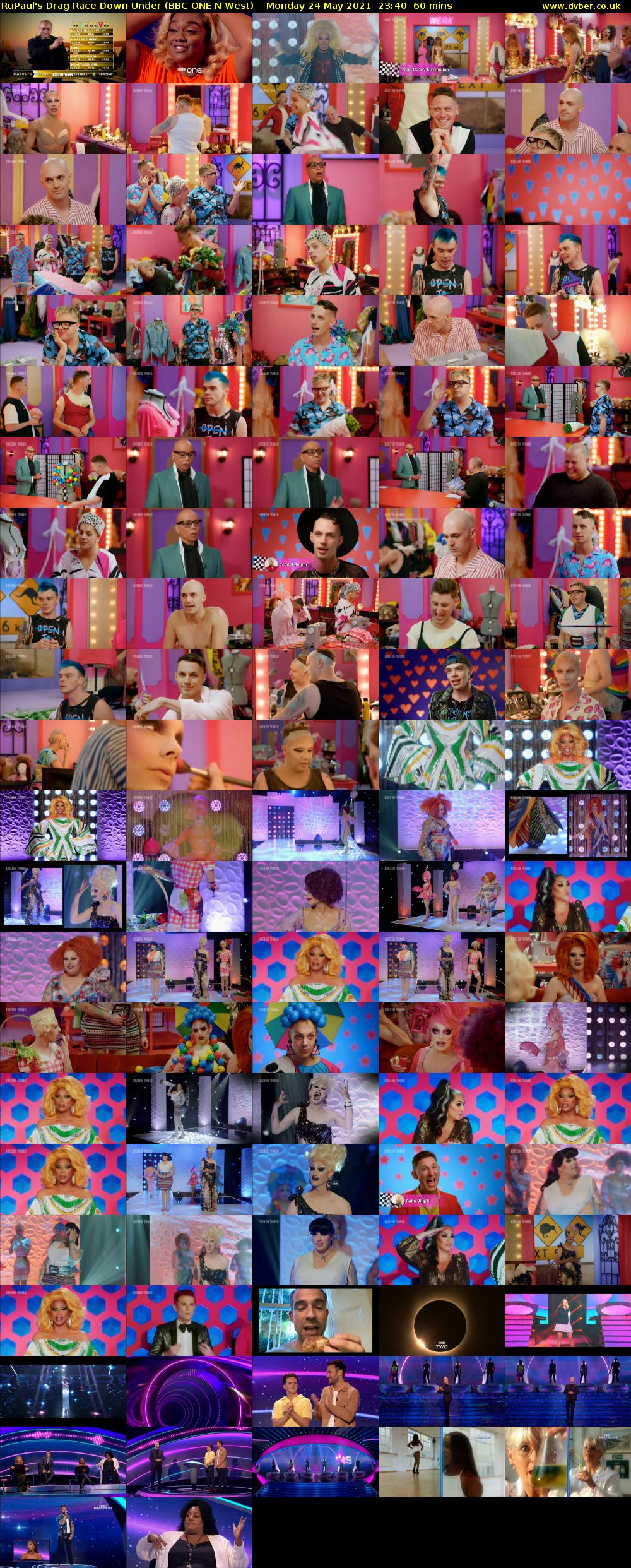RuPaul's Drag Race Down Under (BBC ONE N West) Monday 24 May 2021 23:40 - 00:40