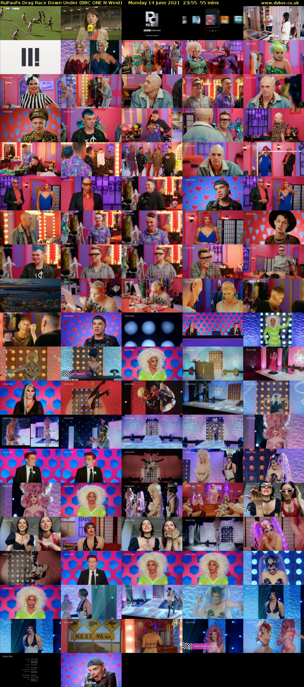 RuPaul's Drag Race Down Under (BBC ONE N West) Monday 14 June 2021 23:55 - 00:50