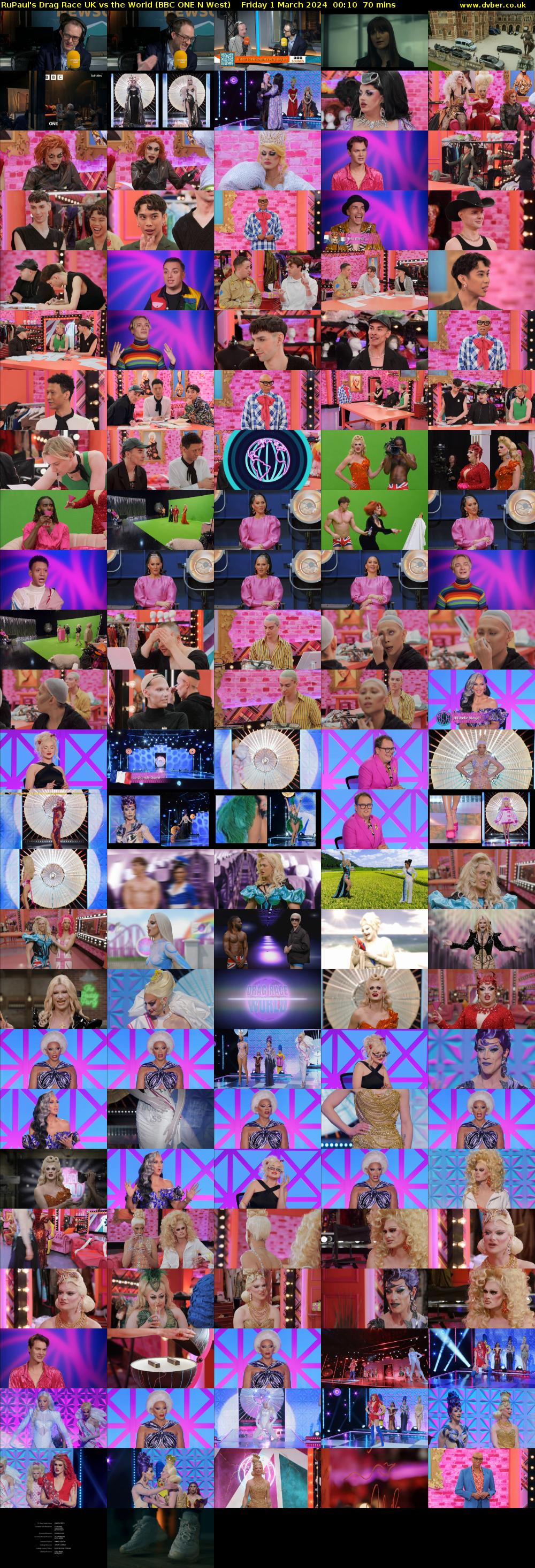 RuPaul's Drag Race UK vs the World (BBC ONE N West) Friday 1 March 2024 00:10 - 01:20