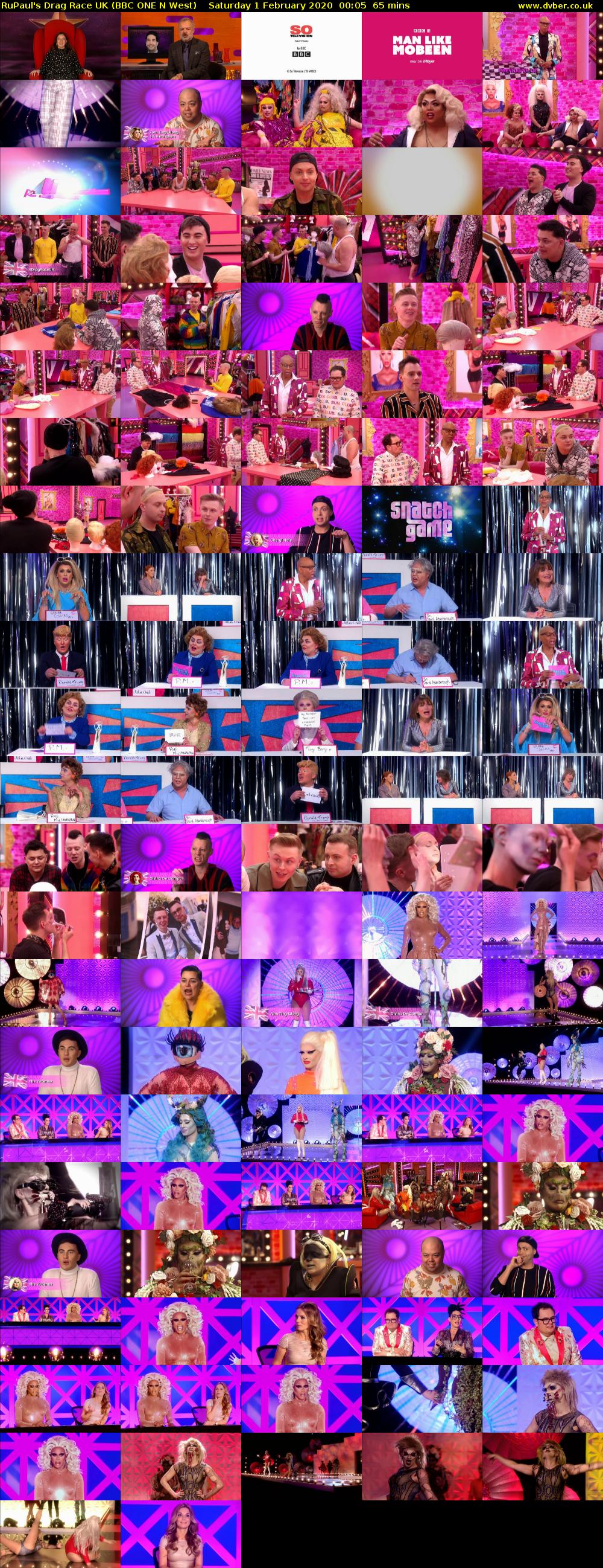 RuPaul's Drag Race UK (BBC ONE N West) Saturday 1 February 2020 00:05 - 01:10