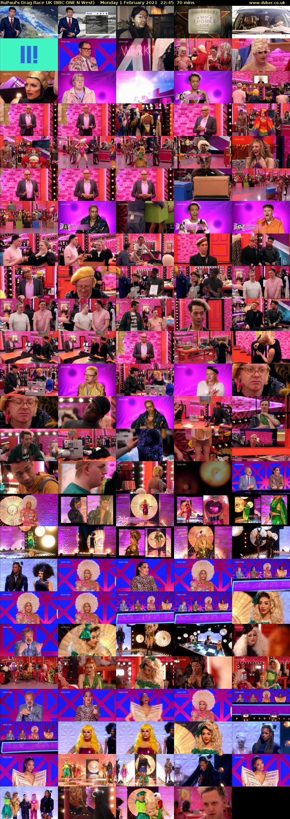 RuPaul's Drag Race UK (BBC ONE N West) Monday 1 February 2021 22:45 - 23:55