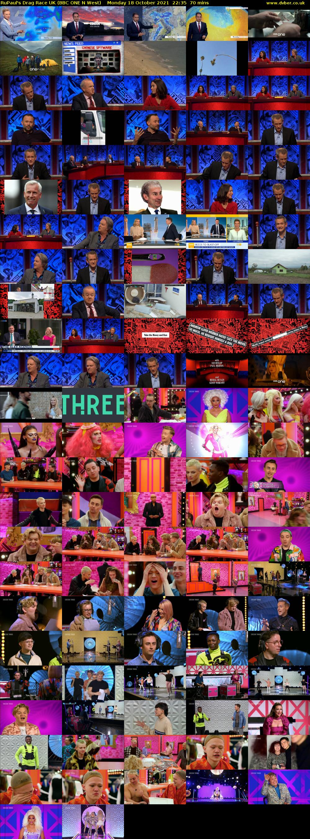 RuPaul's Drag Race UK (BBC ONE N West) Monday 18 October 2021 22:35 - 23:45