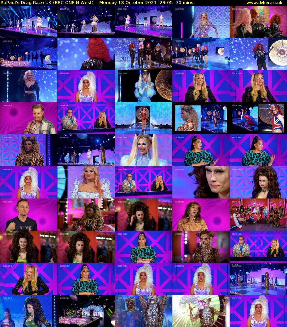 RuPaul's Drag Race UK (BBC ONE N West) Monday 18 October 2021 23:05 - 00:15