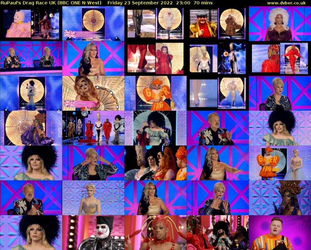 RuPaul's Drag Race UK (BBC ONE N West) Friday 23 September 2022 23:00 - 00:10