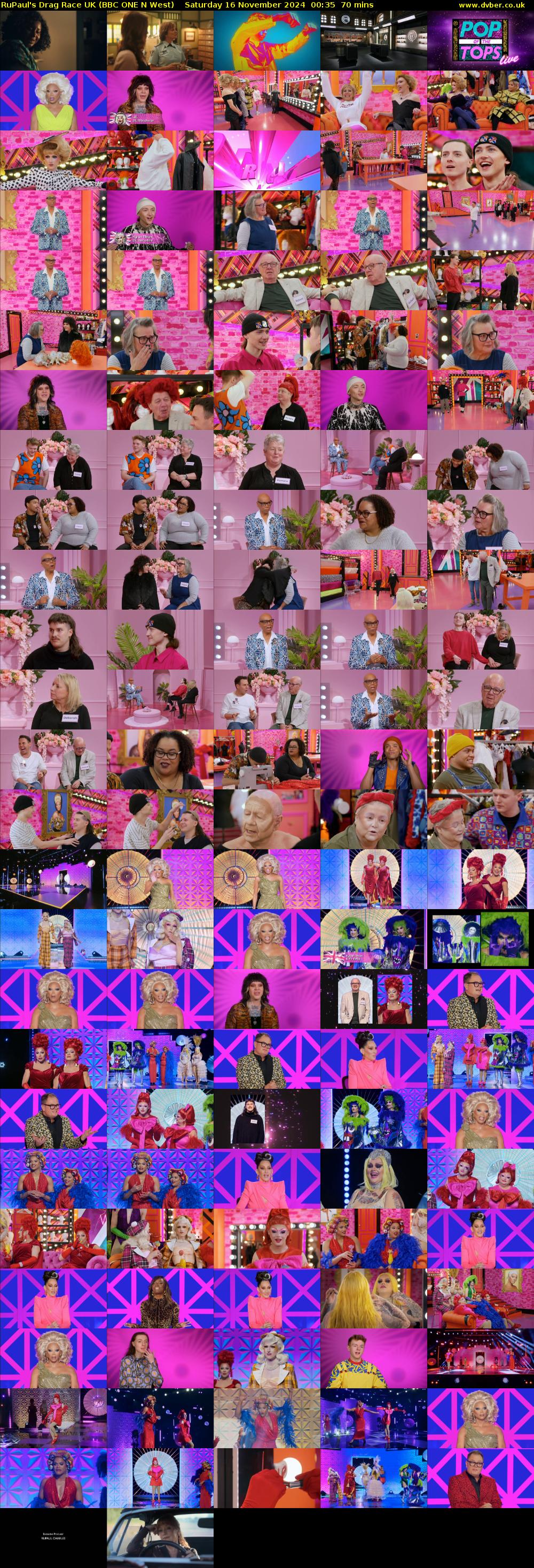 RuPaul's Drag Race UK (BBC ONE N West) Saturday 16 November 2024 00:35 - 01:45