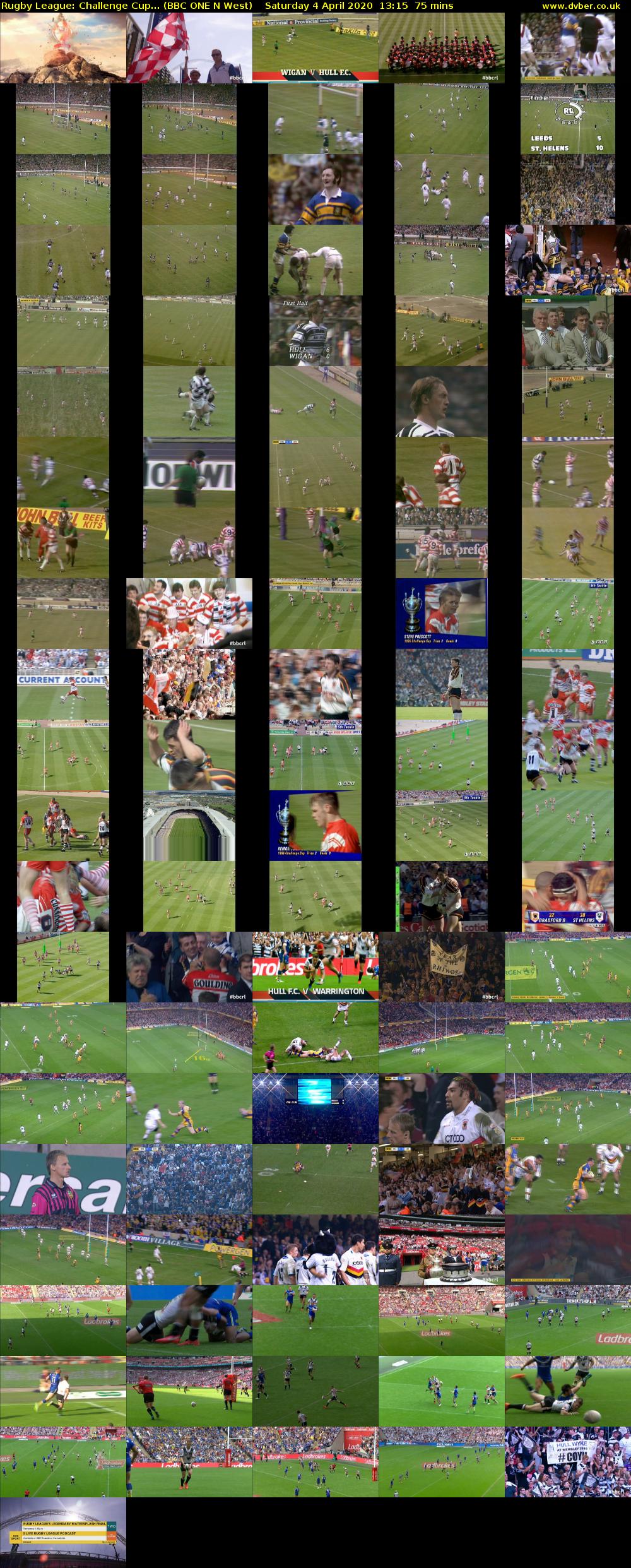 Rugby League: Challenge Cup... (BBC ONE N West) Saturday 4 April 2020 13:15 - 14:30