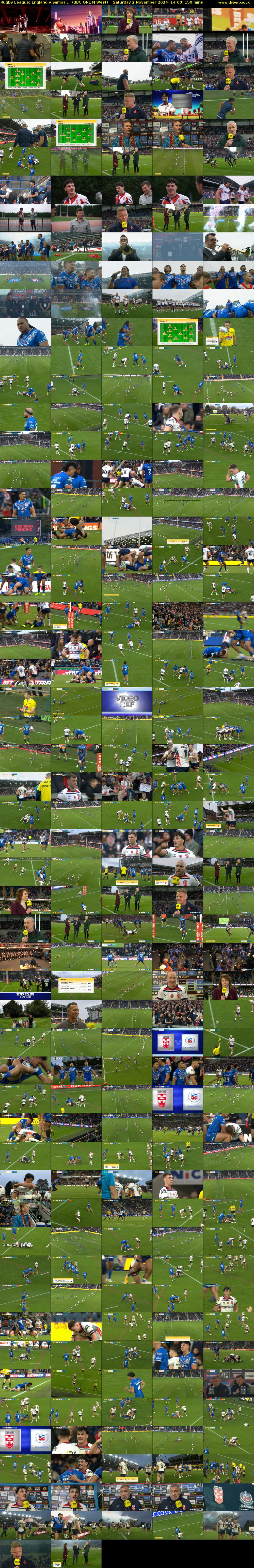 Rugby League: England v Samoa:... (BBC ONE N West) Saturday 2 November 2024 14:00 - 16:30
