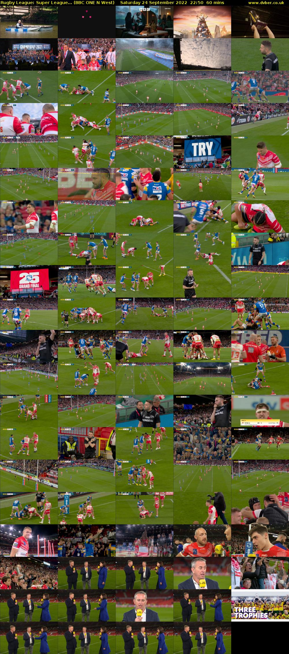 Rugby League: Super League... (BBC ONE N West) Saturday 24 September 2022 22:50 - 23:50