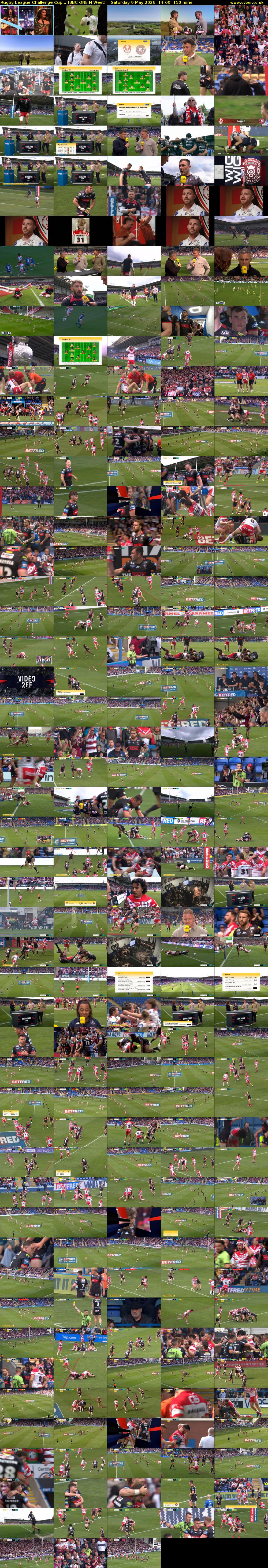 Rugby League Challenge Cup... (BBC ONE N West) Saturday 9 May 2026 14:00 - 16:30
