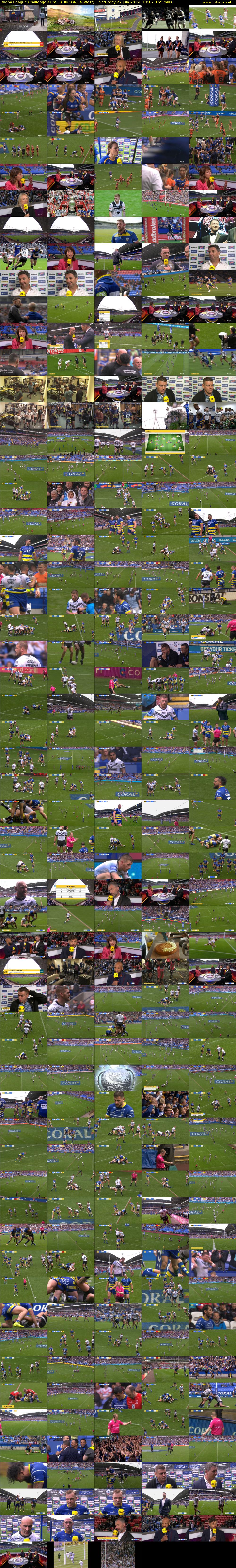 Rugby League Challenge Cup:... (BBC ONE N West) Saturday 27 July 2019 13:15 - 16:00