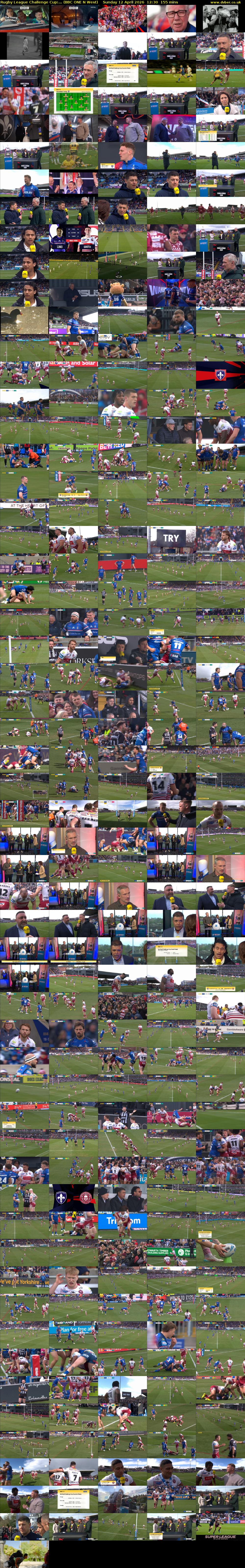 Rugby League Challenge Cup:... (BBC ONE N West) Sunday 12 April 2026 12:30 - 15:05