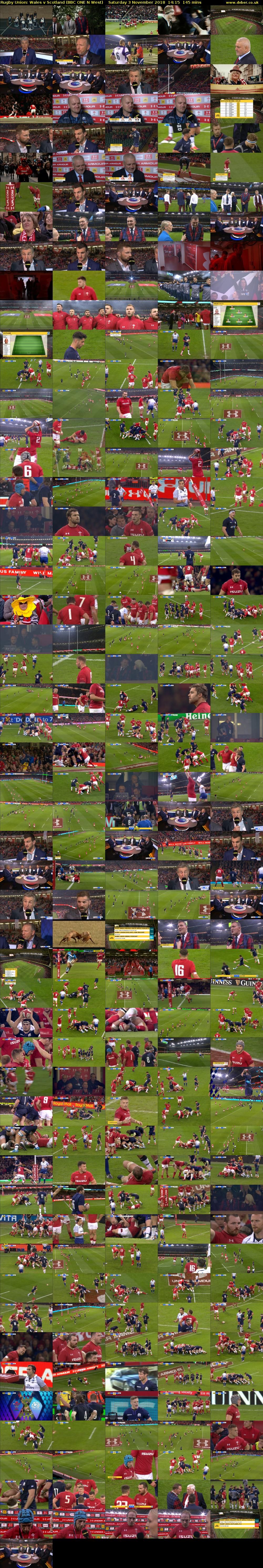 Rugby Union: Wales v Scotland (BBC ONE N West) Saturday 3 November 2018 14:15 - 16:40